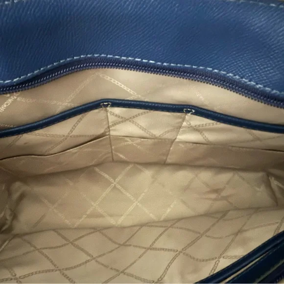 💙Michael Kors Leather Large Jet Set Tote Royal Blue with dust bag - Picture 8 of 14